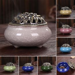 Geurlampen JX-LCLYL kleurrijke porselein wierookbrander boeddhistische keramische kegelhouder