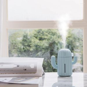 Lampes à parfum Mini humidificateur avec veilleuse Portable Cactus Air adapté à la chambre à coucher bureau chambre de bébé H88F