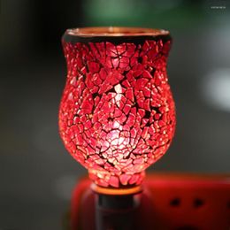 Lampade profumate Mosaico Luce a LED con presa elettrica Bruciatore di olio fuso a cera Lampada diffusore di aromi Anno San Valentino Regalo fidanzata Decorazioni per la casa