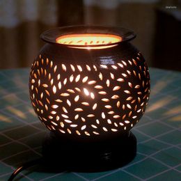 Lampes de parfum Brûleur d'encens portable en céramique Maison électrique Maison Odeur Fournitures bouddhistes Quemador De Incienso Décorations OO50XL