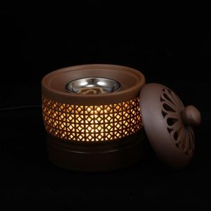 Ensemble de lampes à parfum Brûleur d'encens réglable en température Minuterie pratique Encensoirs électriquesParfum