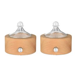 Lampes à parfum Diffuseur d'arômes en bois massif Humidificateur de pulvérisation 20ML Veilleuse muette domestique Diffuseur d'huiles essentielles sans eauFragrance Fragran