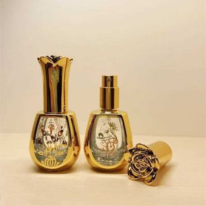Parfum une bouteille de parfum en verre or 10 ml rechargeable atomiseur de parfum de parfum emballage Cosmetics conteneur y240503
