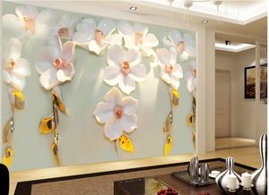 Mur de fleurs sculptées en trois dimensions, papier peint HD de décoration intérieure supérieure, parfum