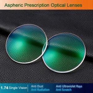 Cadre 1.74 Vision Single Optical Lunettes Prescription Lentins pour Myopie / Hyperopie / Presbyopie Eyeglass CR39 Resin Lens avec revêtement