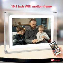 Frame 10 inch acryl wifi digitaal fotolijst 32G frameo touchscreen met USB Port Stand Support Telefoon -app Het verzenden van fotovideo -afspelen