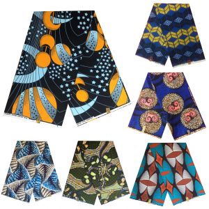 Cadre Afrique Ankara Imprime Batik Patchwork Tissu Véritable Cire Matériel de Couture Africain 100% Polyester Tissu de Bonne Qualité pour l'Artisanat de Robe