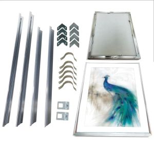 Cadre cadre photo en alliage en aluminium, cadre en toile, cadre d'image de bricolage, argent trimestre de montage posteru fabricant