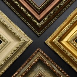 Frame antique Cadre d'or résine Modern Creative Luxury Painting Cadre Gold Vintage Gold Painting Personnalized Christmas Gift Home Decor