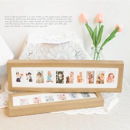 Cadre d'album Photo de croissance de bébé, préserve les Moments importants et facile à nettoyer pour la décoration de la maison en bois
