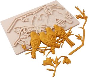 Frame cake mal decoratie gereedschap in reliëf kanten mal vogel fondant rand siliconen vormen voor het maken van 1222278