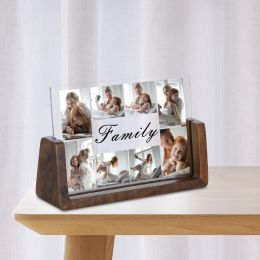 Cadre personnalisé cadre photo de famille affichage de bureau à domicile idées de cadeaux d'anniversaire personnalisées pour mari femme cadre de collage d'images souvenir