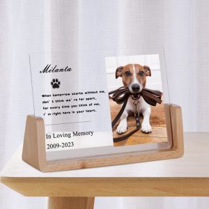 Frame aangepaste huisdier Memorial fotolijst hond verlies sympathie cadeau voor hond papa kat moeder gepersonaliseerde Memorial fotolijst huisdier sterfgeval