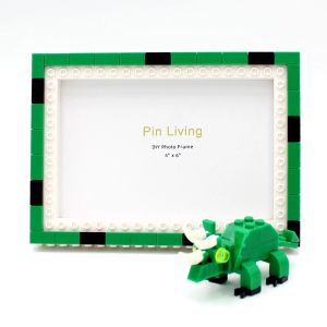 Frame Dinosaurus bouwsteen fotolijst kinderen DIY handgemaakte creatieve ouderkind activiteit cadeau