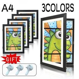 Frame DIY Art Photo Frames Flipup A4 Eenvoudige Poster Hanger Magnetische Grote Capaciteit Fotolijst Wanddecoratie Kind Tekening Frame