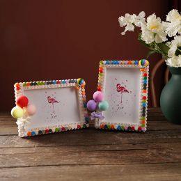 Frame DIY kinderbouwsteen fotolijst Eenvoudig kleurblok DIY ballonfotolijst voor huisdecoratie