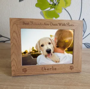 Cadre photo de chien, cadre photo personnalisé pour animaux de compagnie, chien gravé pour chat de chats Cadres de cadeaux de chien papa maman cadeau