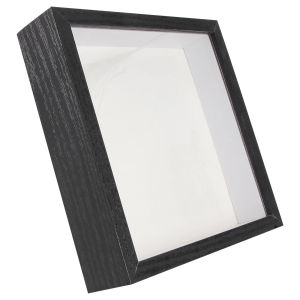 Frame frame dubbelzijdig glazen fotolijst creatief stereoscopisch specimen eenvoudige fotolijst fotohouder voor foto (zwart)