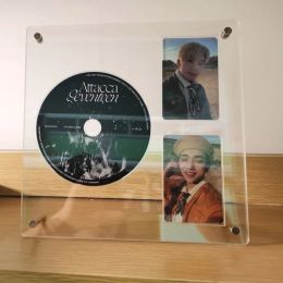 Cadre Kawaii CD porte-carte optique photocopie porte-carte Kpop Idol cadre photo cadre d'affichage transparent album photo décoration de table