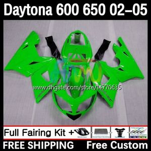 Kit de cadre pour Daytona 650 600 CC 02 03 04 05 Carrosserie 7DH.22 Capot Daytona 600 Daytona650 2002 2003 2004 2005 Corps Daytona600 02-05 Carénage de moto Vert brillant