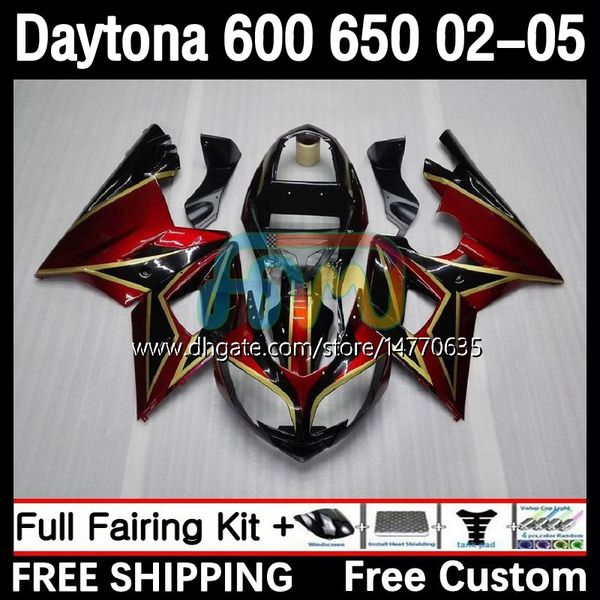 Kit d'image pour Daytona 650 600 CC 02 03 04 05 Bodywork 7dh.4 Cowling Daytona 600 Daytona650 2002 2003 2004 2005 Body Daytona600 02-05 Motorcycle Fairring Red Golden