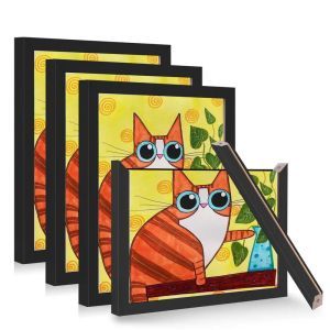 Cadre le plus récent cadre d'art pour enfants ensemble A4 taille en bois remplaçable photo affichage pour enfants organisateur de bureau à domicile.