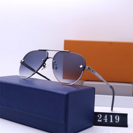 Gafas de sol con montura de metal Gafas de sol Diseñador Mujeres V Gafas ovaladas Anteojos Hombre Diseñadores Gafas de sol de gran tamaño Hombres Sunglas S Glas