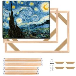 Cadre Cadre en bois pour peinture sur toile, affiches décoratives pour la maison, décoration murale, peinture diamant, Kit de cadre en toile en bois