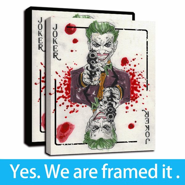 Framed Artwork Gallery Art Canvas - Joker Pensant Poker Poker Panker Pictures HD Impression sur Toile Art Art Pictures Peintures pour la décoration de la maison