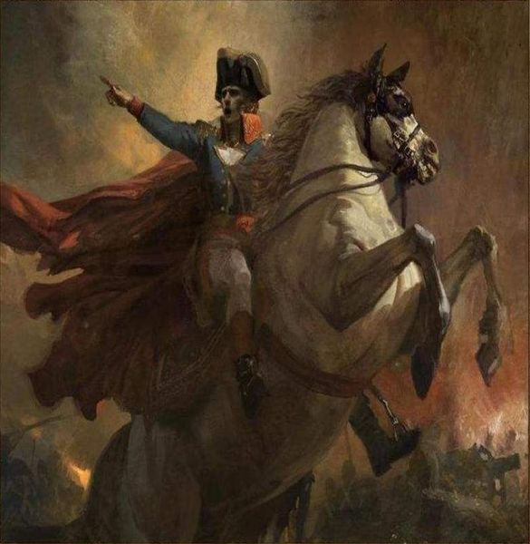 Encadré peint à la main Art NAPOLEON BONAPARTE RIDE HORSE Peinture à l'huile sur toile Décoration murale Multi tailles R299256062