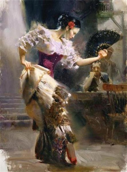 Lots encadrés entier Pino Daeni peint à la main Portrait Art peinture à l'huile sur toile épaisse décoration murale Multi tailles p228233589