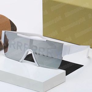 Gafas de sol de moda sin marco Diseñador Hombres Pieza conectada Gafas de sol Sombras Lente Letra Impreso Sunnies Mujer Gafas con caja Retro