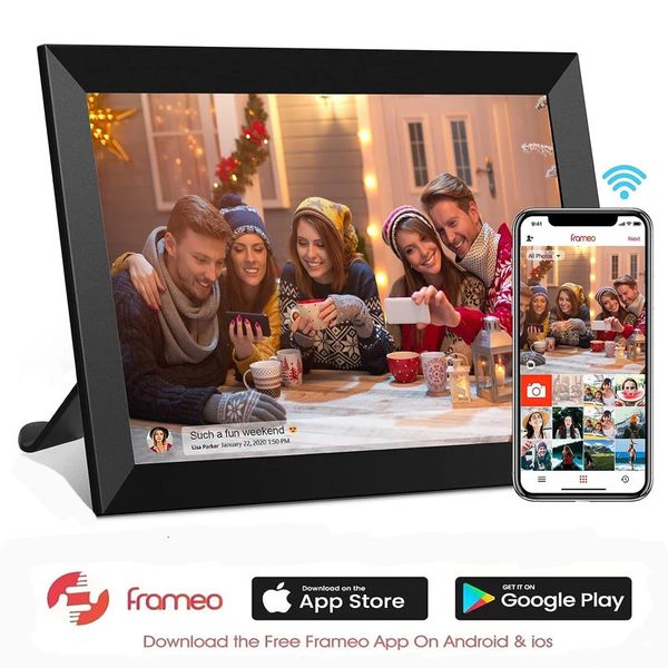 Frameo 101 pouces Smart WiFi Digital PO Frame 1280x800 Écran tactile LCD IPS construit en mémoire de 32 Go bon cadeau 240401