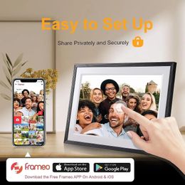 Frameo 32 Go Memory 101 pouces Smart Digital Image Frame WiFi IPS HD 1080P Electronic PO avec écran tactile 240401