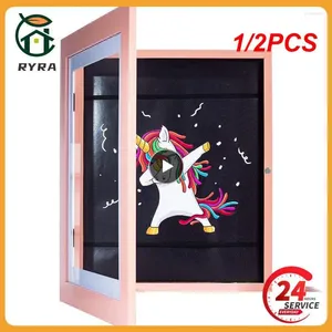 Frames 1 / 2pcs 1-2packs Kids Art Magnetic Front Open Frametory modifiable pour l'affiche PO DRAWING PEINTURES Image Affichage