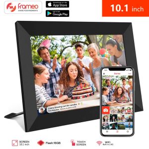 Frames de 10,1 pouces Smart WiFi Digital Photo Frame 1280x800 IPS LCD Touch Screen Prise