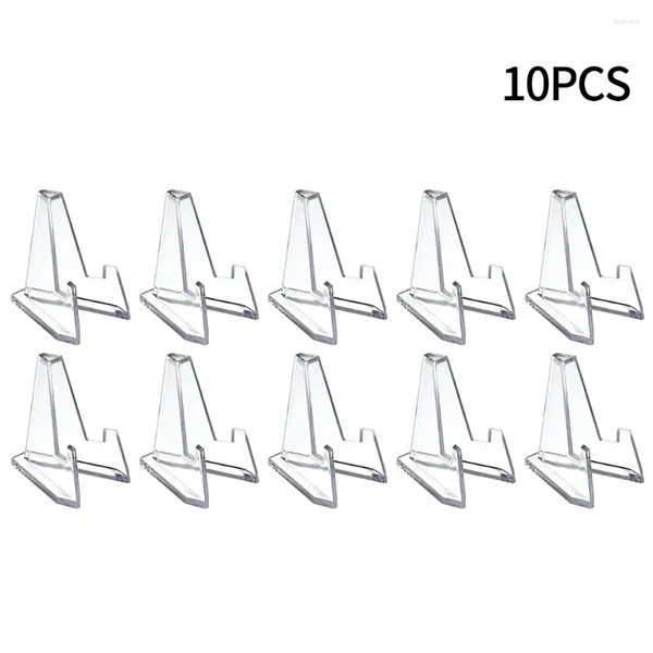 Frames 10 PCS Affichage en acrylique Stand Transparent triangle commémoratif Coin Watch Howder Rack pour les expositions DÉCOR DE SAGNIFICATION