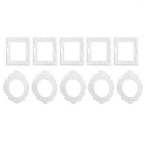 Frames 10 pcs Diy PO Cadre ororale mini-moules en silicone moules décoratives résine accessoires