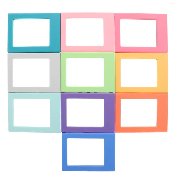 Frames 10 PCS Carte Autocollants Color Magnetic PO Image de cadre pour le porte-réfrigérateur du réfrigérateur