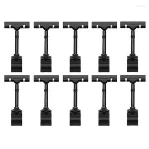 Frames 10 stcs verstelbare plastic tekenhouder Clip-on Style Double Head Display Clips Roterend prijskaartje voor hergebruik voor winkel