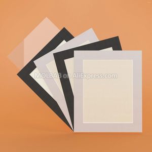 Frames 10x8 pouces Rectangle Papier PO PAT PATER avec support blanc / noir de surface texturée mural mural 4pcs / lot