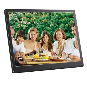 Frames 12 inch Metal LCD digitaal fotolijst HD 1280x800 Elektronisch album USB Digital Picture Music Video Player Kalenderklok