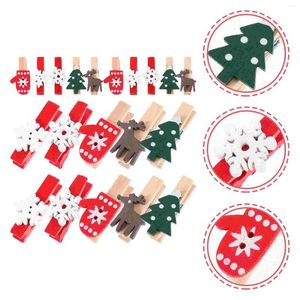 Frames 125 PCS Memo Memo Clip Clips Ammas Cartoon Christmas Po Ornament Tree Note Soporte de hierro Mini decoraciones