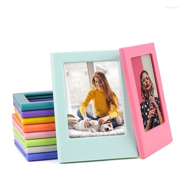 Cadres 1pack magnétique Po cadre photo aimants de réfrigérateur contient 6.2x4.5cm Mini Table colorée 40JA