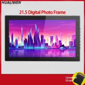 Frames 21,5 pouces Cadre photo numérique HD 1024x600 HD Ultathin LED Electronic Photo Album LCD Photo Frame
