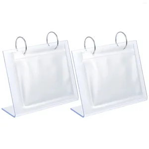 Cadres 2pcs Clear Acrylique Bureau Po Présentoir Mini Collection Cadre