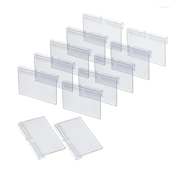 Frames 300PCS Clear Plastic Labels Polders for Wire Shelf Retail Prix Merchandise Sign Displayder (6 x 4 cm)