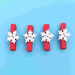 Frames 35 stks kersthout clips sneeuwvlokje wasknijperdiy po pinnen houten papieren pin pin vaartuigen voor