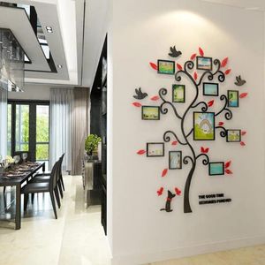 Frames 3d Diy Assembly Family Po Frame Tree Home Decor Design Living Room Vintage Wall Art décaloutes Affiche Picture Pegatinas