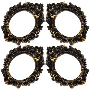 Frames 4 PCS Small Box Retro PO Frame Image Baroque Tabletop Resin Ornement pour les images